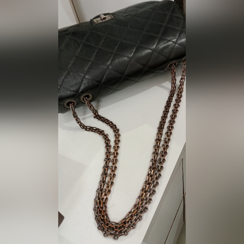 Calfskin synthetic luxury leather flap shoulder bag black 🖤 - Picture 11 of 16